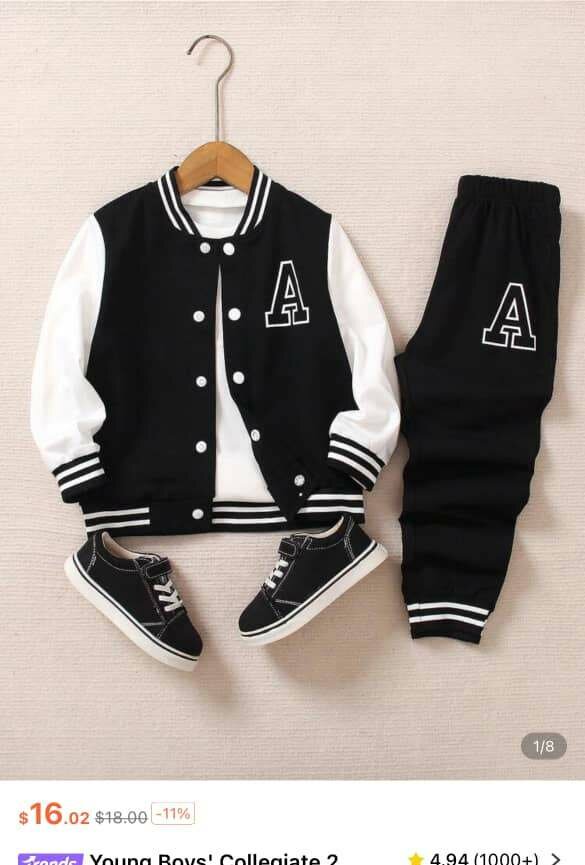 Ensemble garçon tendance varsity
