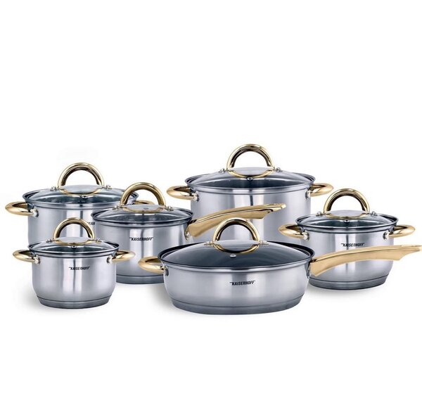 Stainless steel cookware 12pcs