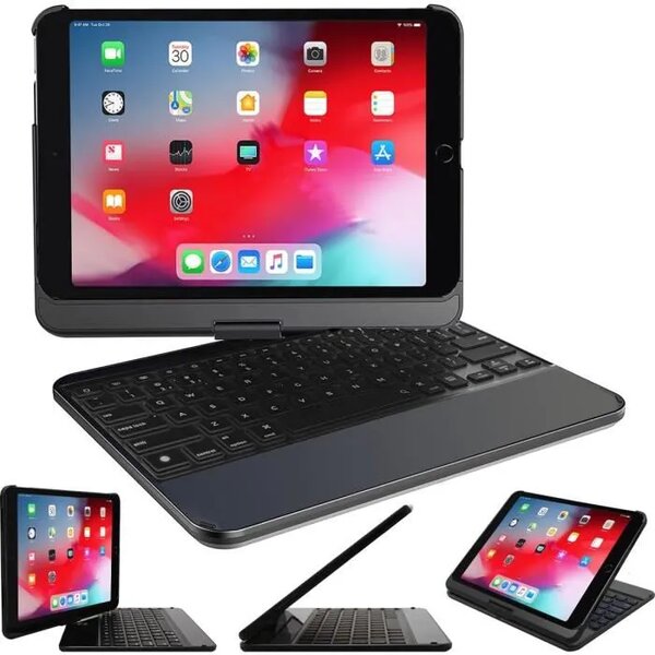 Clavier iPad rotatif - Noir