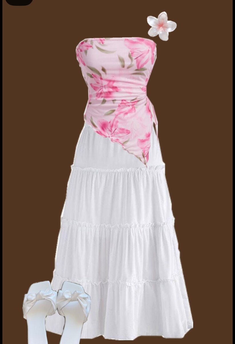 Robe d'été longue sans bretelles