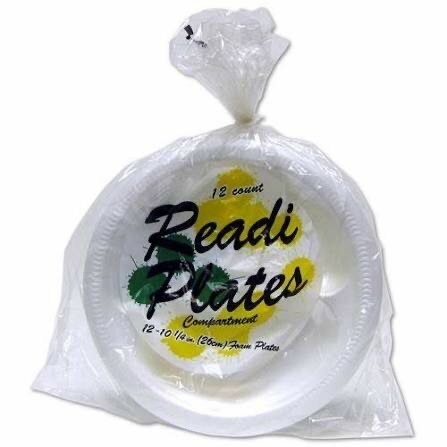 Assiettes en mousse compartimentées