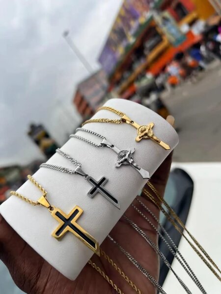 Collier Croix en Acier inoxydable