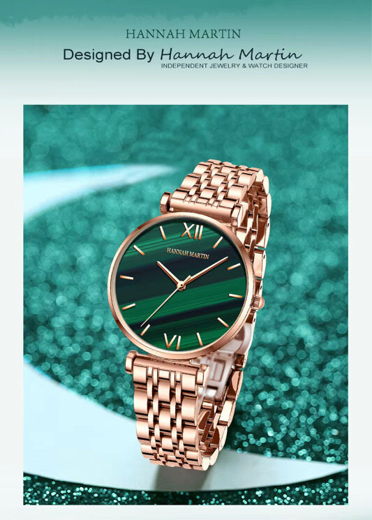 Montre Designer Vert Élégant