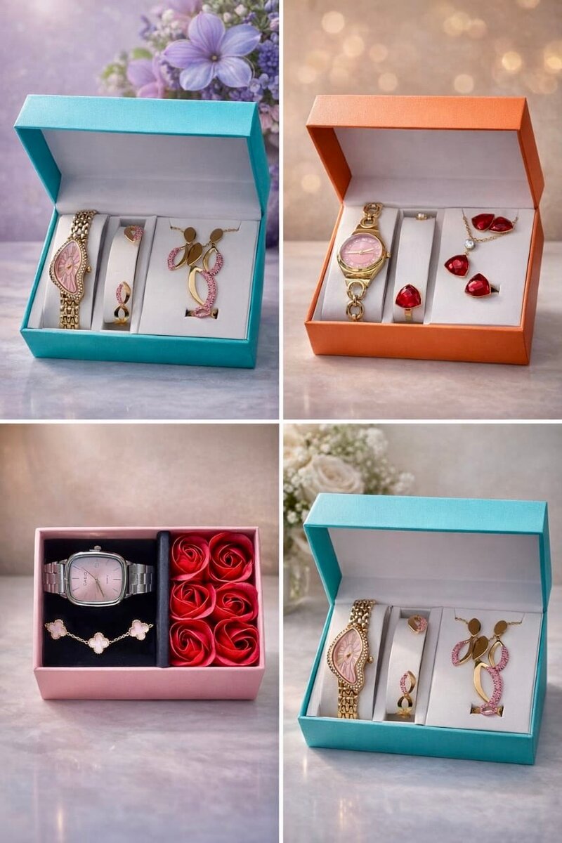 Ensemble Montre et Bijoux pour Femme