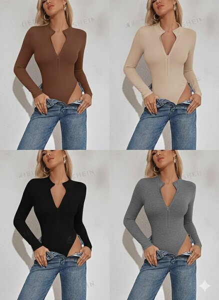 Body Manches Longues Décolleté