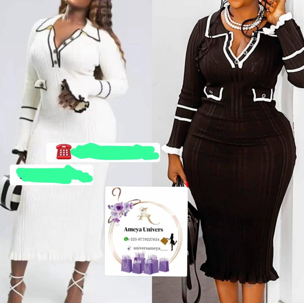 Robe Élégante Femme en Laine