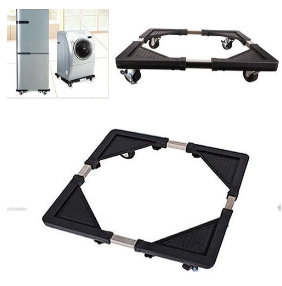 Support Mobile De Réfrigérateur Et De Machine À Laver - Noir