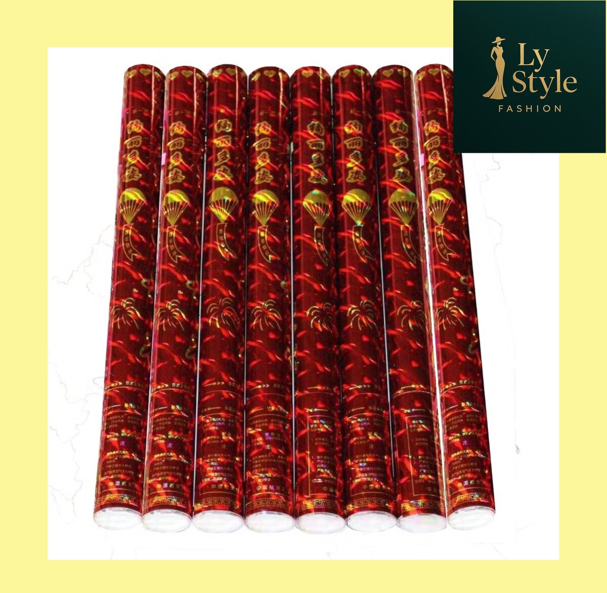 Canons à confettis rouges