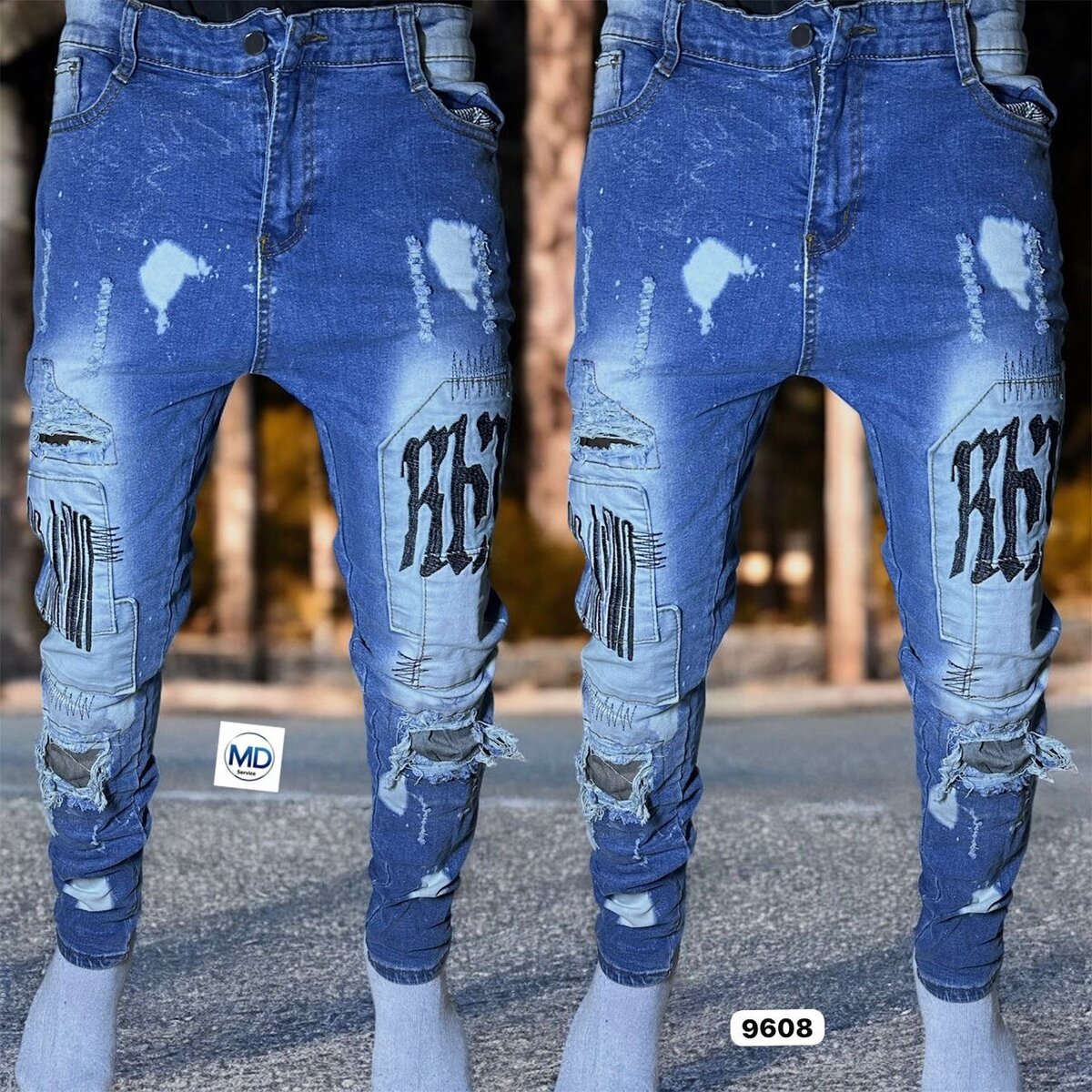 Jeans déchirés stylés