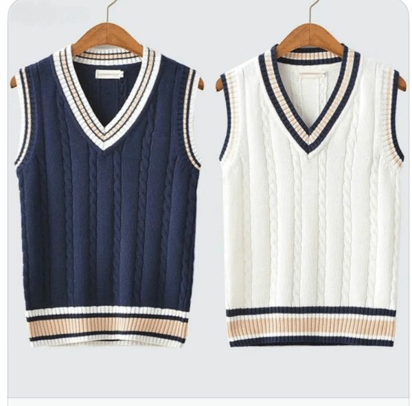 Pull sans manches en maille
