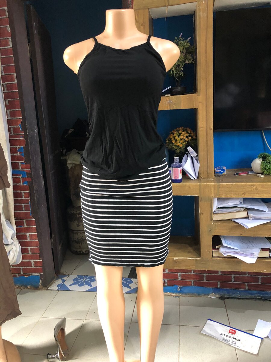 Jupe rayée élégante