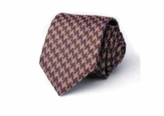 Cravate classique motif pied-de-poule