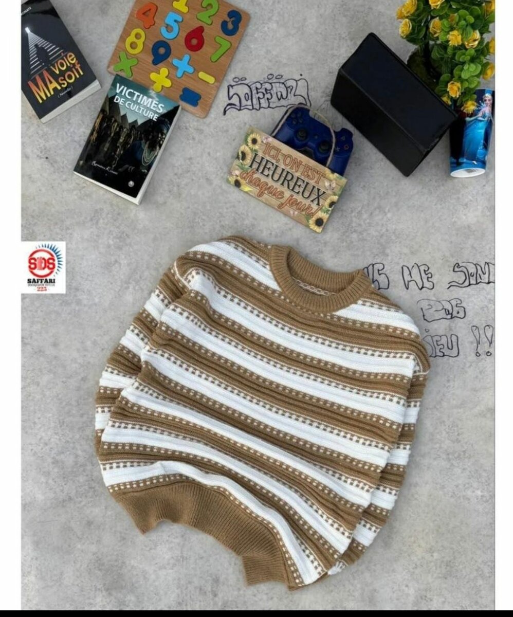 Pulls rayés en tricot doux