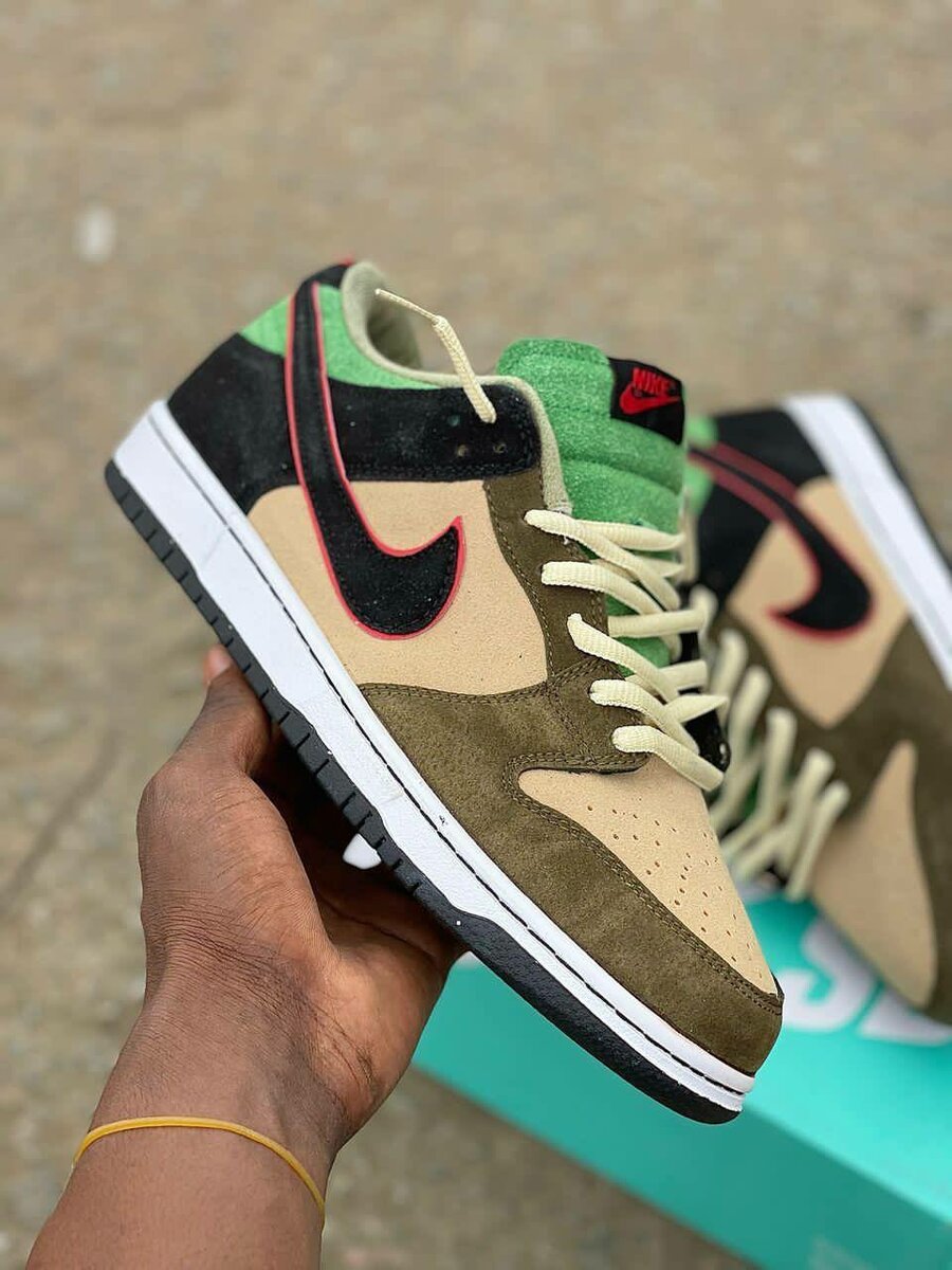 Sneakers en daim multicolore