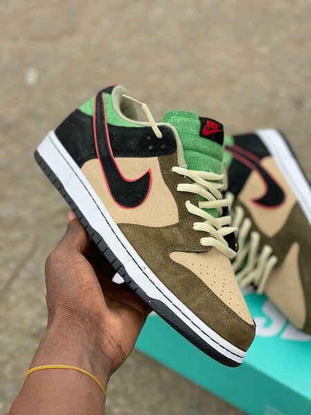 Sneakers en daim multicolore