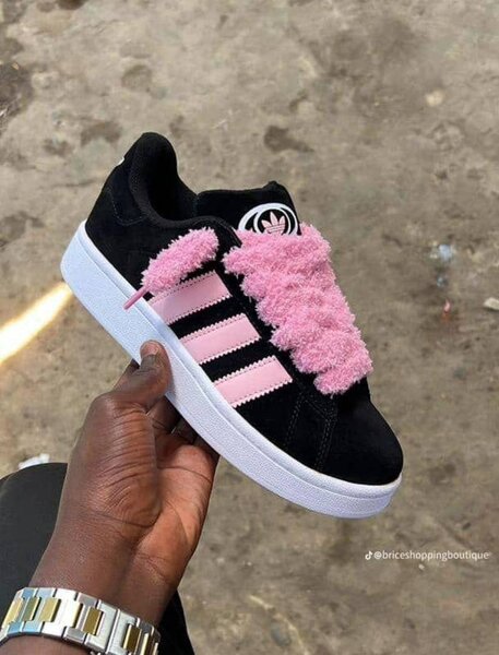 Chaussures sneakers à bandes roses