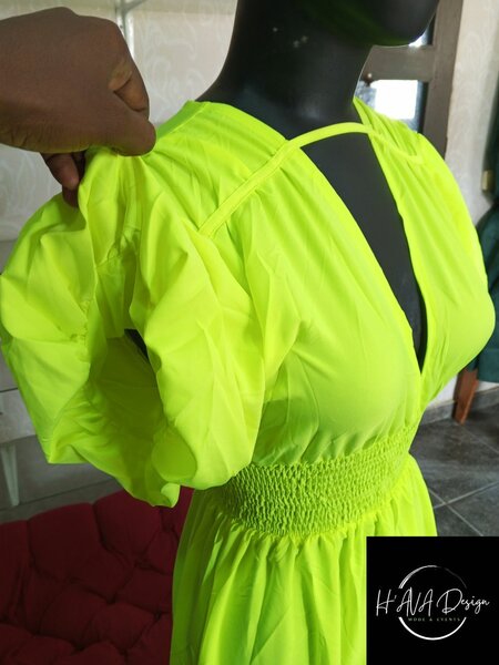 Robe maxi fluide verte