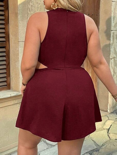 Combi-short évasé sans manches