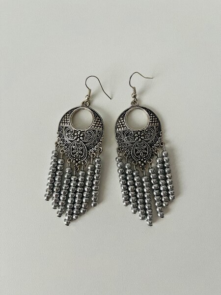 Серьги в этно стиле, ручной работы