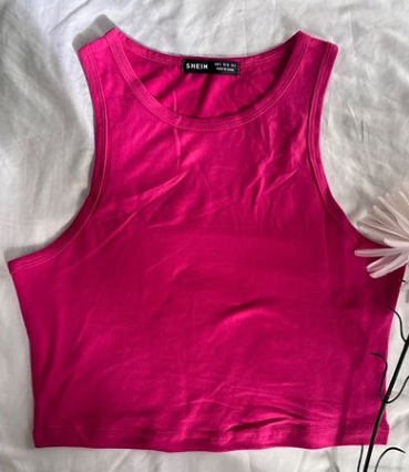Pink cropped vest