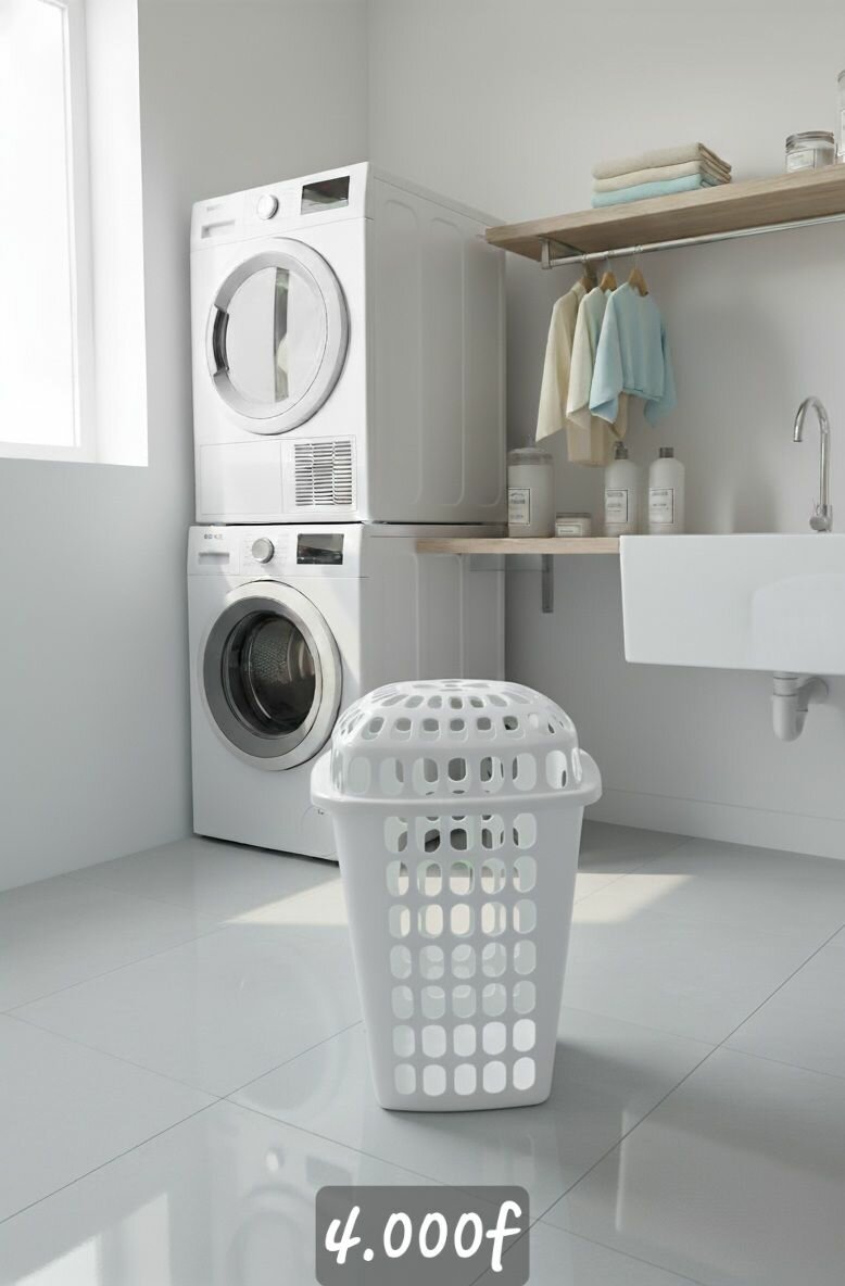 Panier à linge en plastique