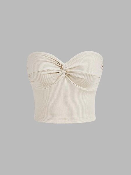 Bandeau Top en Coton marron