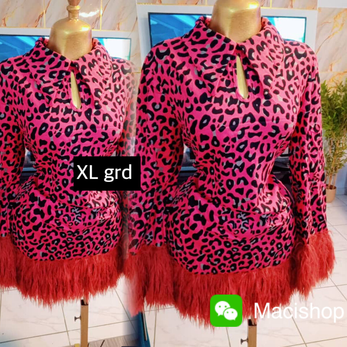 Robe Léopard Élégante XL