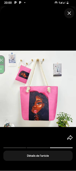 Sac cabas imprimé artistique