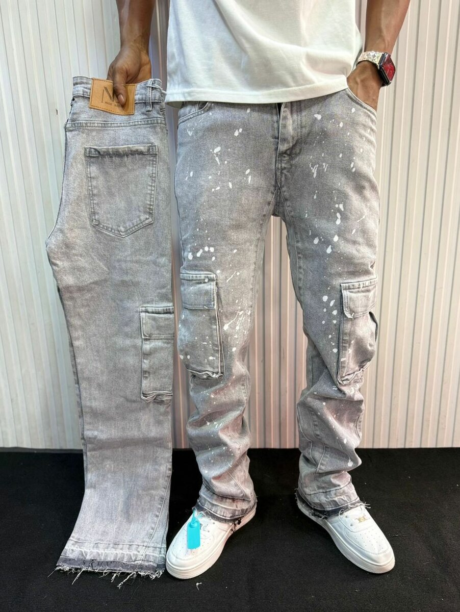 Jeans cargo décontractés hommes