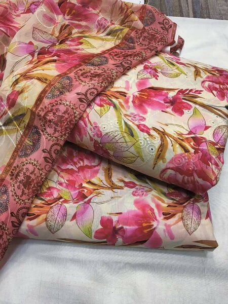 Printed lawn suit