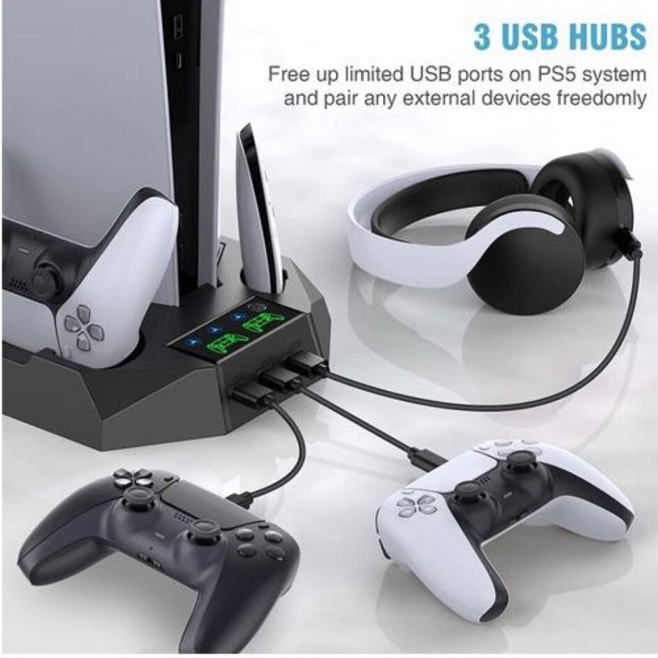 PS5 Console Stand Controller Charger Charging Station Dock