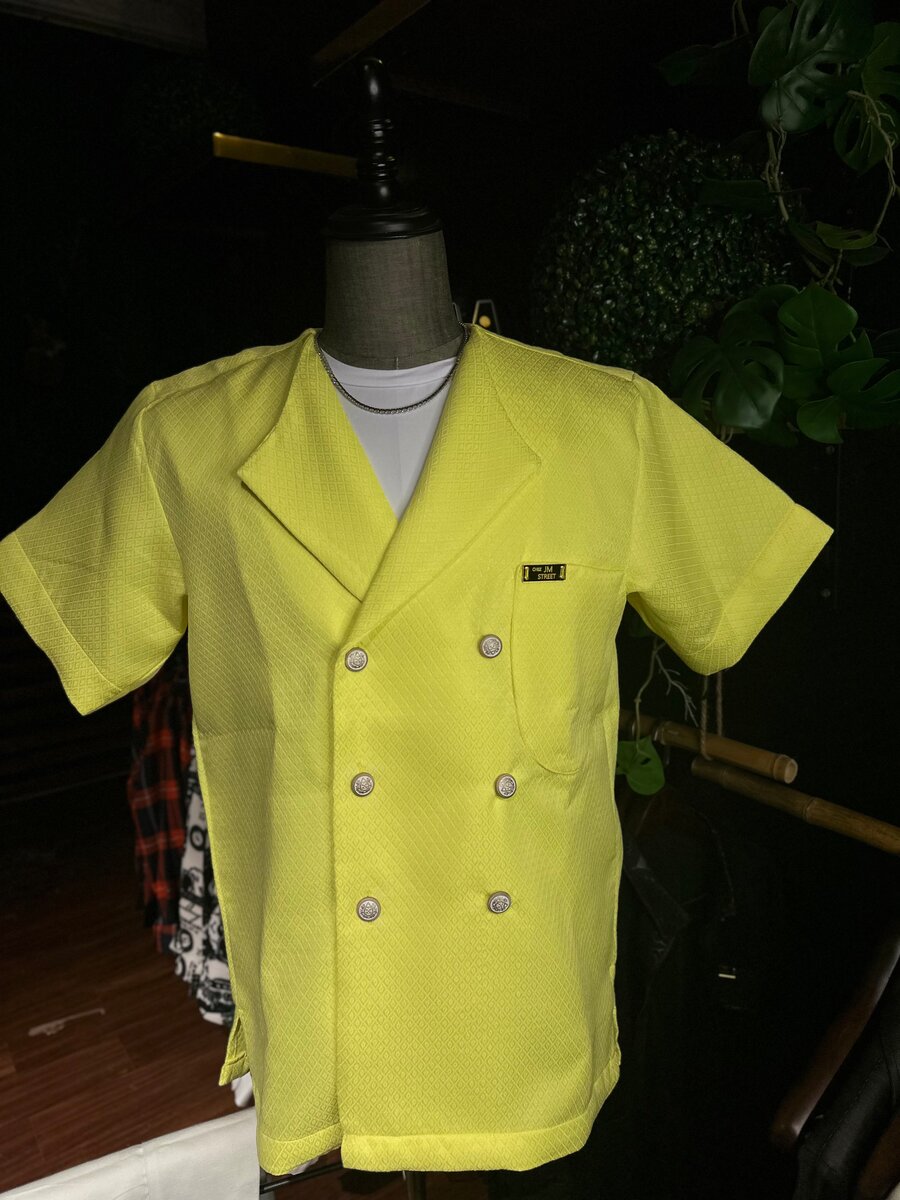 Chemise jaune chic homme