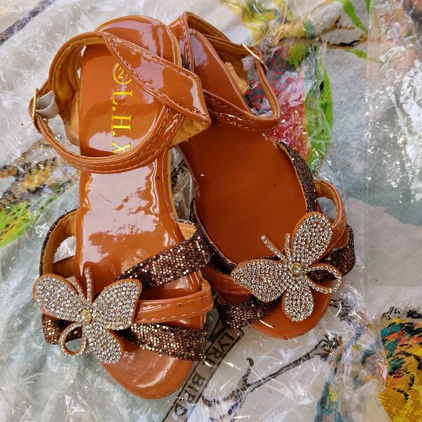 Sandales Enfant Papillon Strass