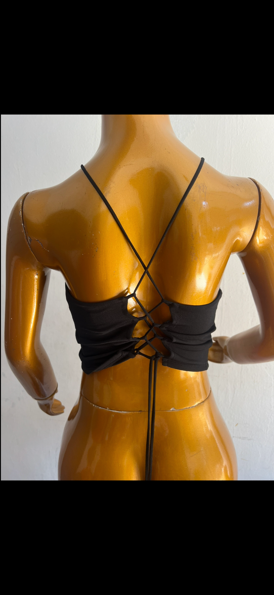 Top Femme Dos Croisé Noir