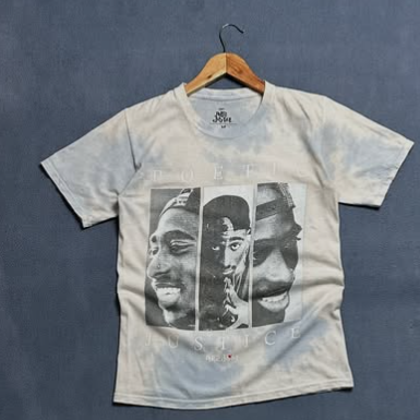 2pac poetic justice t shirt size: MS