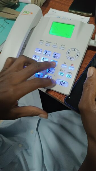 Téléphone fixe portable.