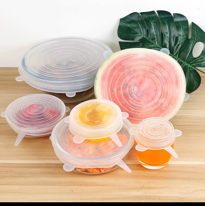 Couvercles réutilisables en silicone