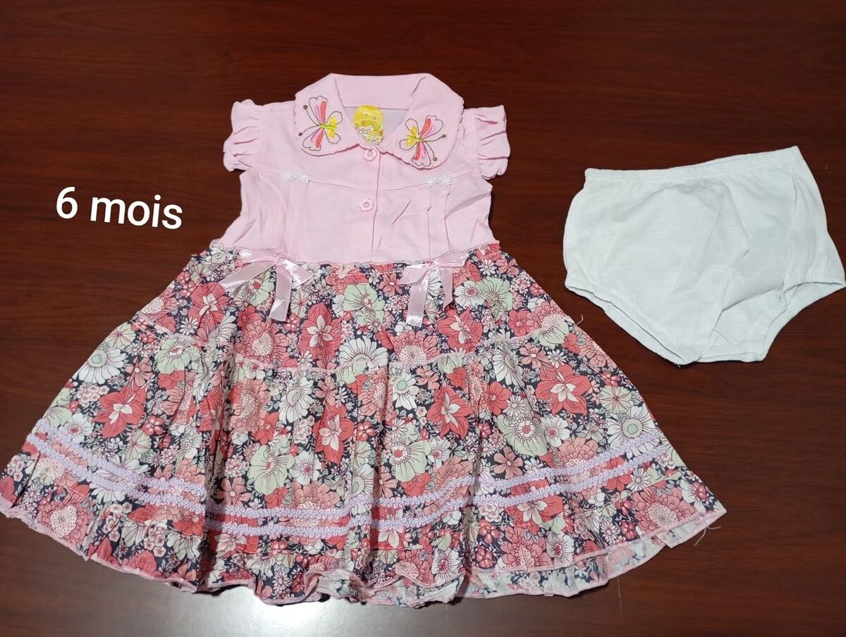 Robe Bébé Fille - 6-12 Mois