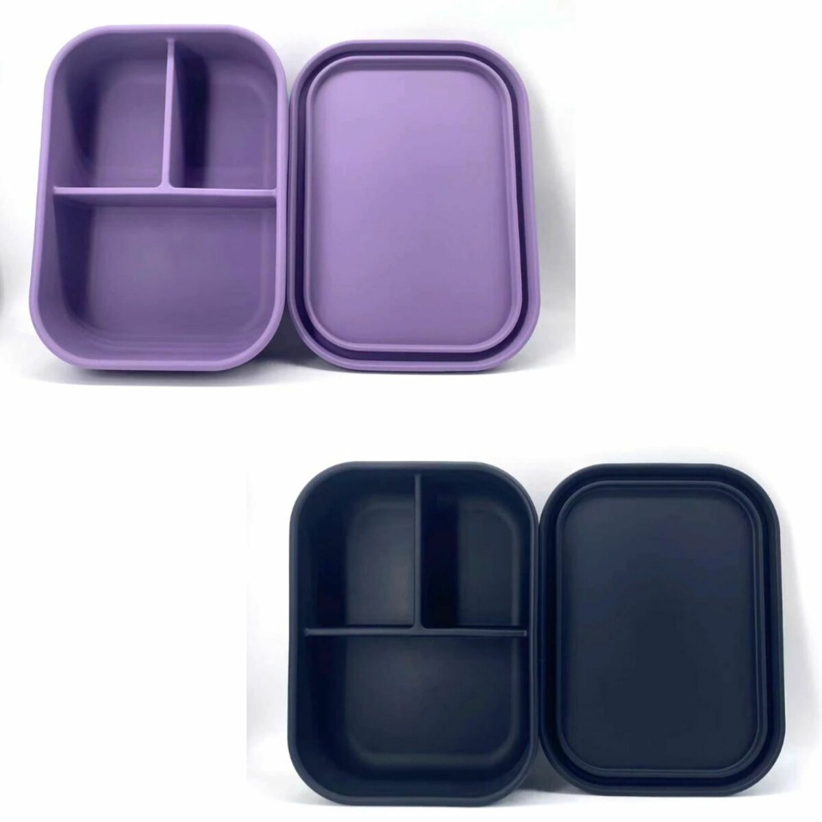 Silicon partitioned lunch box