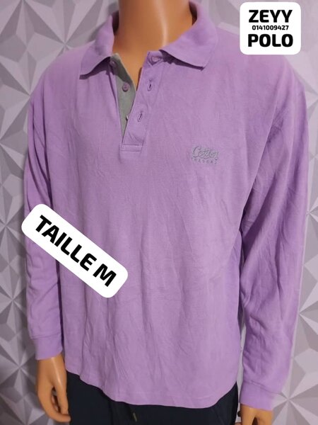 Polo Homme Violet Taille M