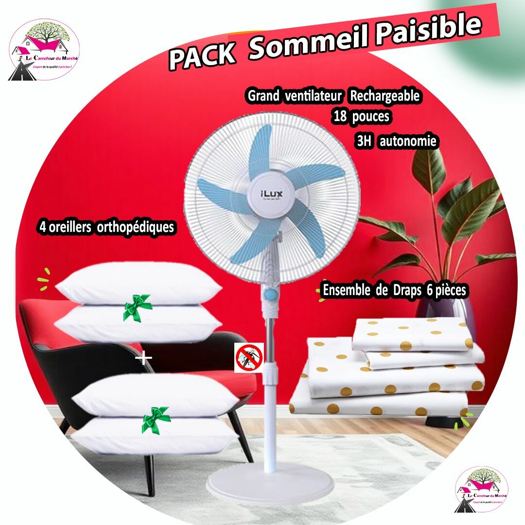 Pack Sommeil Paix - Ventilateur Et Draps