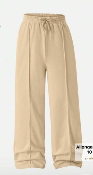 Pantalon large beige confortable