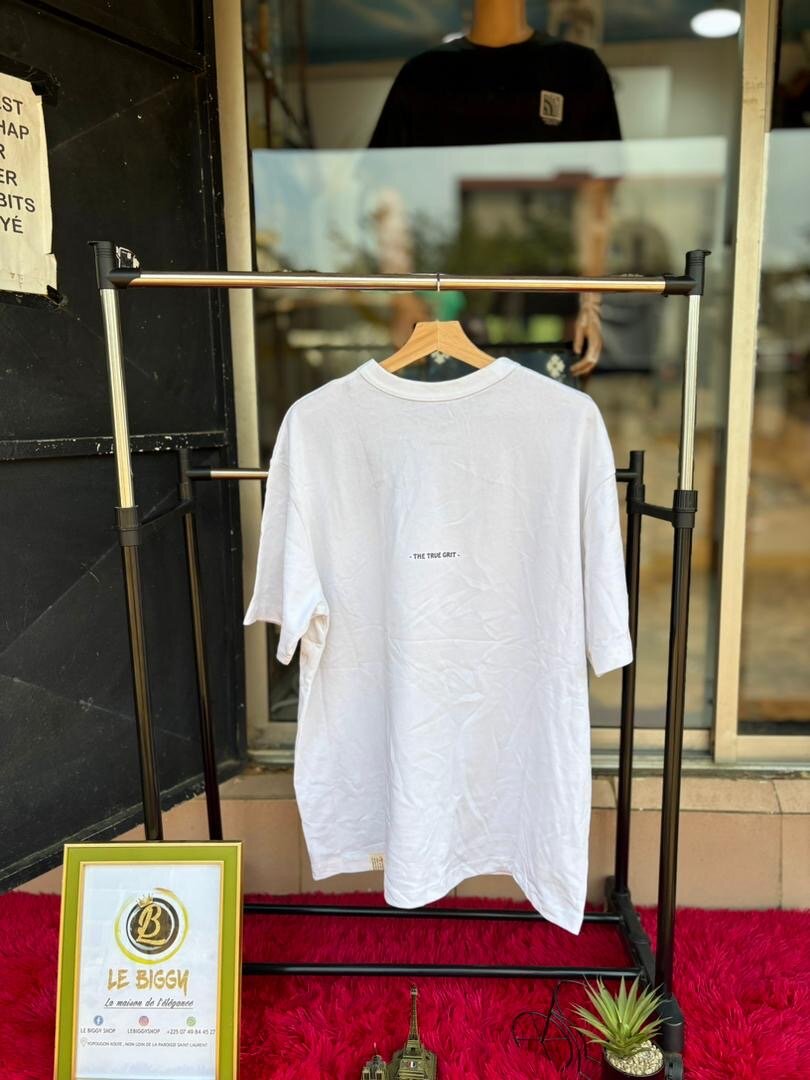 T-shirt blanc casual unisexe