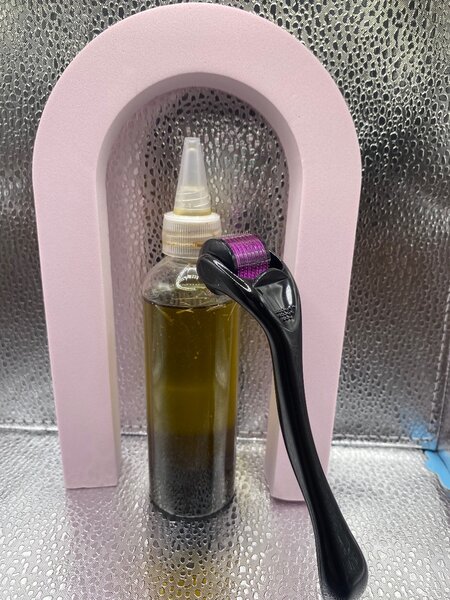 Huile croissance, dermaroller