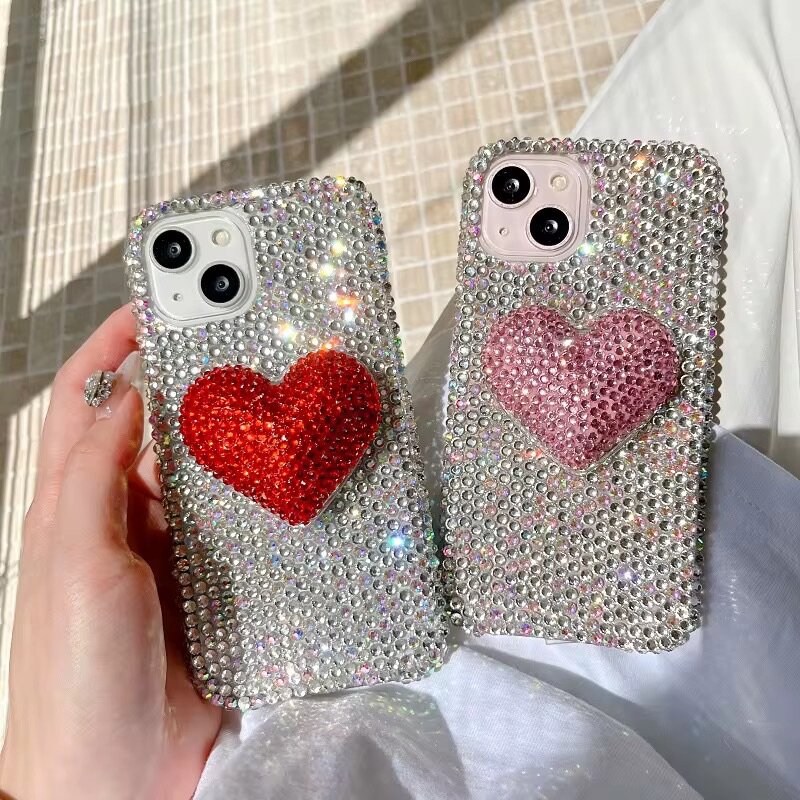 Étuis iPhone Strass Cœur