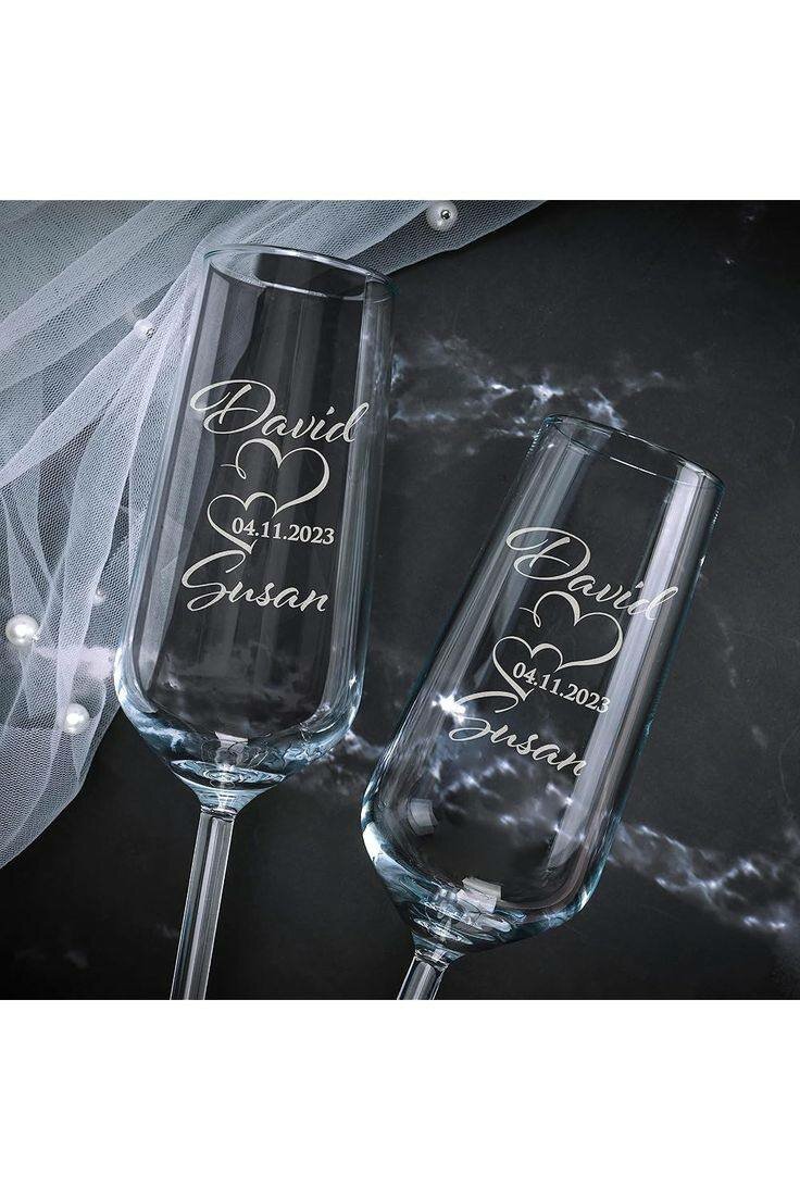 Verres personnalisés mariage
