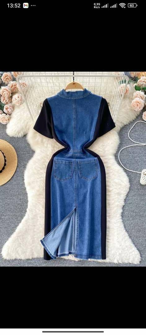 Chic robe jeans