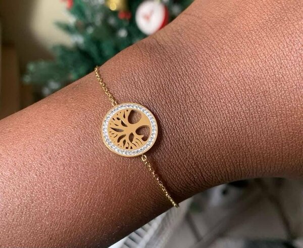 Bracelet Arbre de Vie Doré