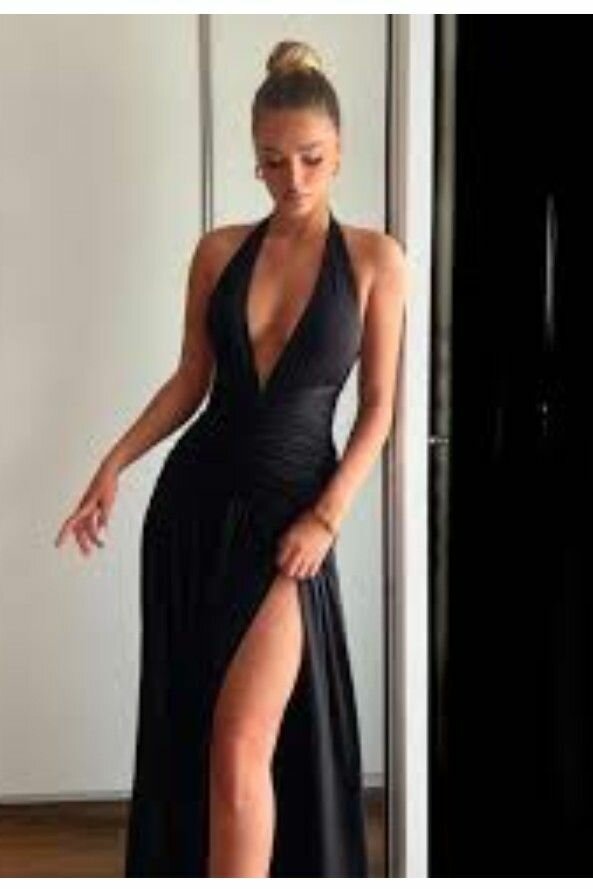 Robe longue fendue élégante