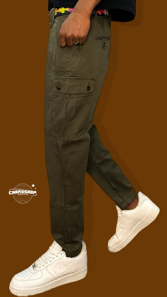 Pantalon cargo vert homme